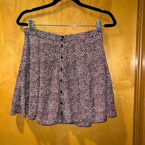 Urban Outfitters Pink Leopard Mini Circle Skirt